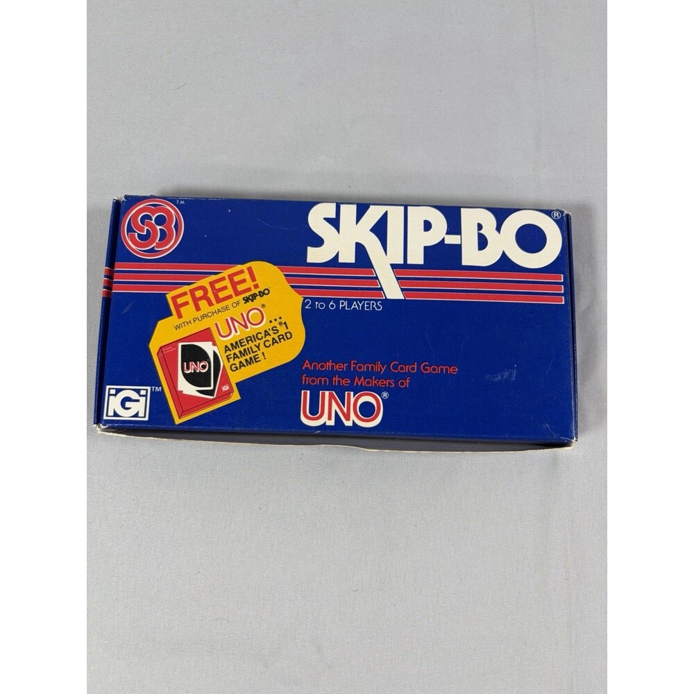 Vintage 1980 Skip-Bo Card Game Makers of UNO w/ Manual